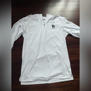 youngla gym compression quarter zip white discontinued rare item mens small